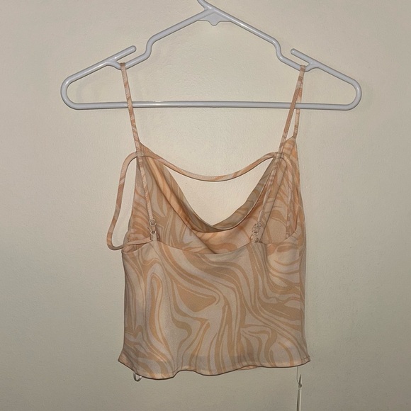 NWT Abercrombie & Fitch Marble Slip Crop Top - Picture 4 of 4